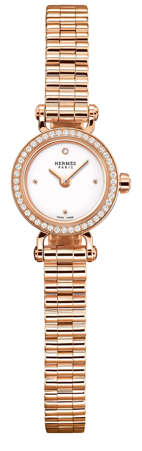 Hermes rose gold watch 43mm